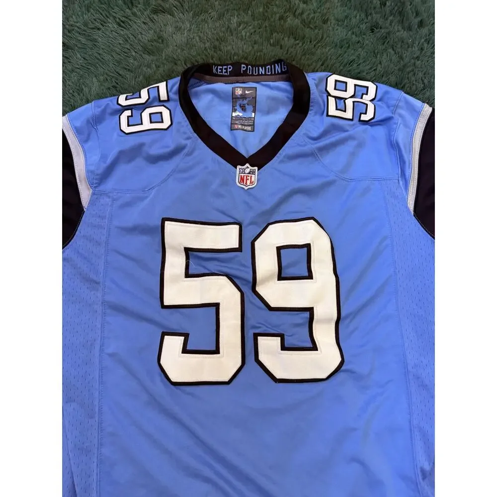 Nike Carolina Panthers Luke Kuechly #59 Blue NFL Football Jersey Men's XL
